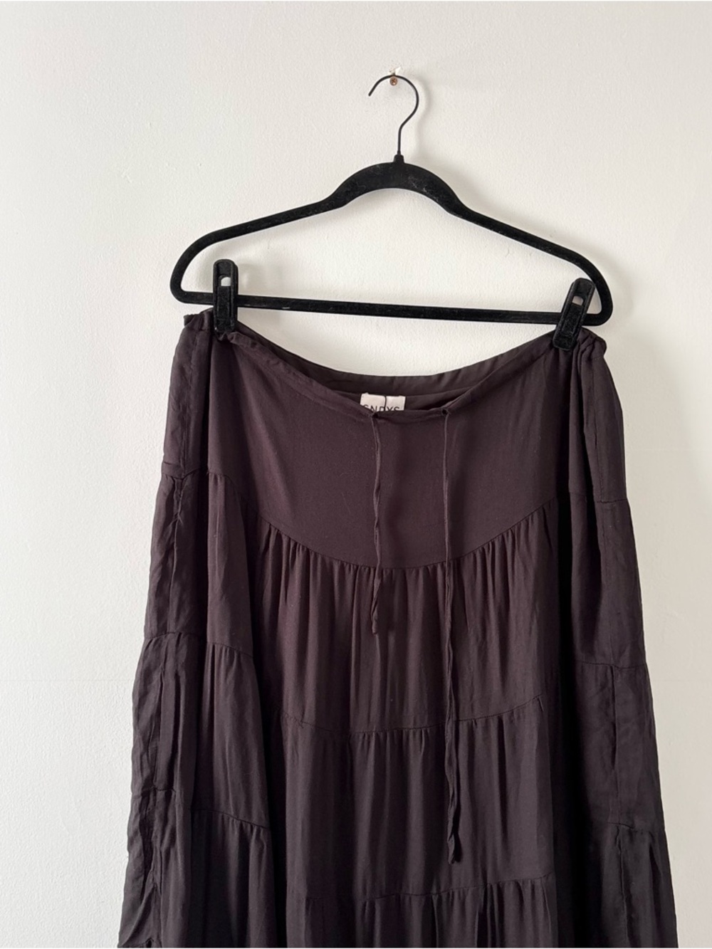 SNDYS NWT Ophelia Skirt in Black Fully Lined Midi Maxi Drawstring Revolve - Picture 4 of 6